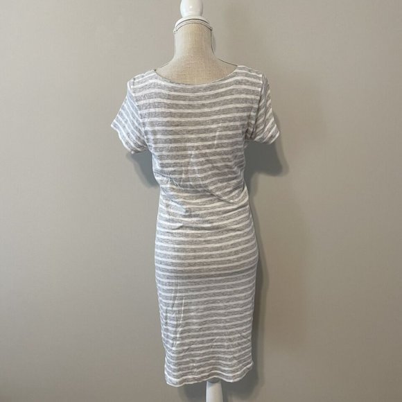 Vineyard Vines Dress Womens Small Gray Striped Short Sleeve Short - Picture 4 of 5